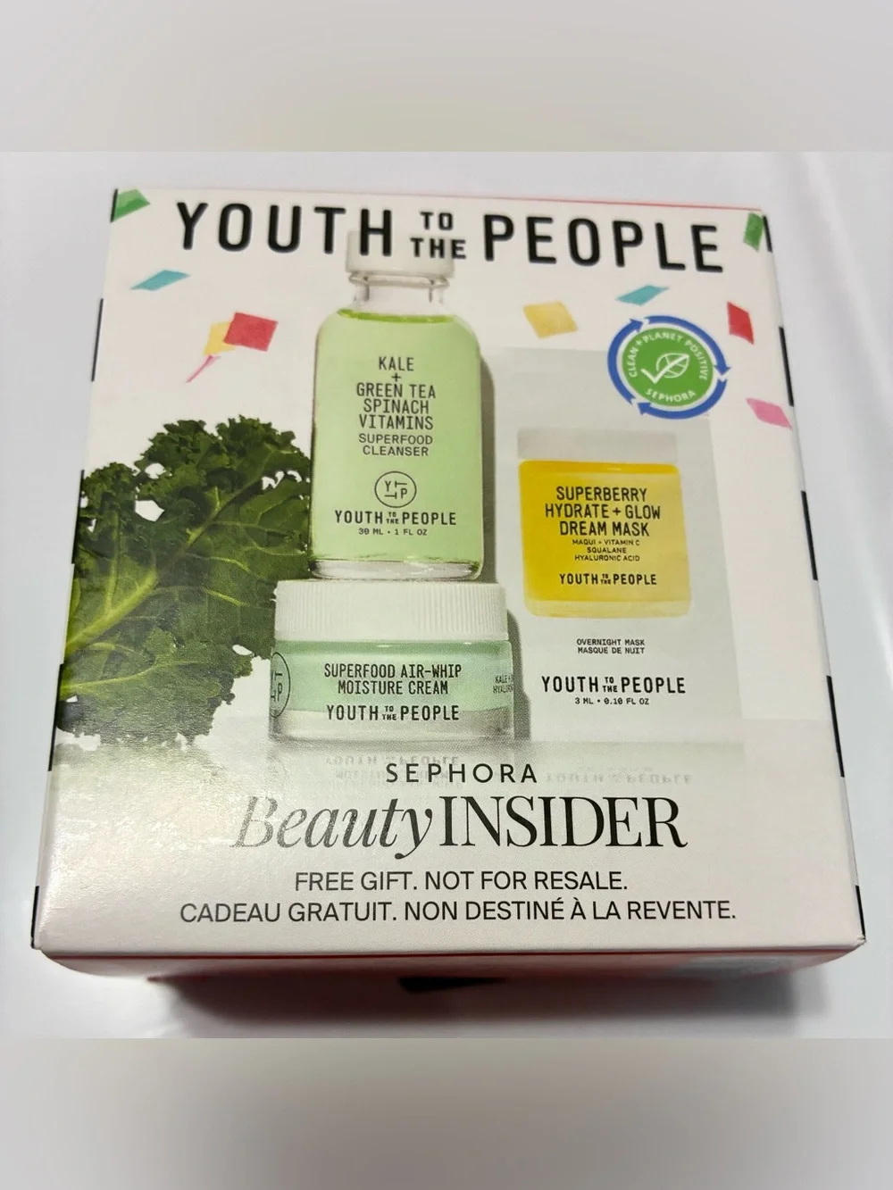 Youth To The People x Sephora Beauty Insider 3-Piece Skincare Set NIB